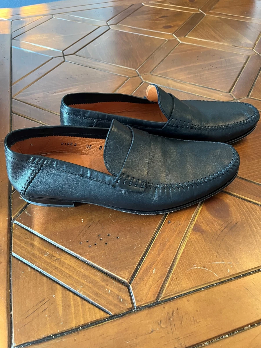 Santoni Paine Loafers 9 US Black
