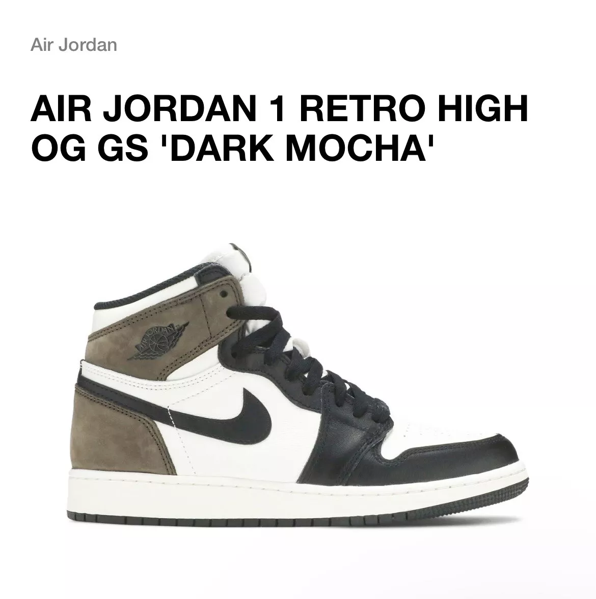 Jordan 1 Retro High Dark Mocha (GS) 575441-105 Size 5.5 IN HAND | eBay