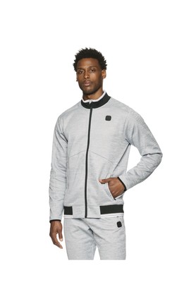 New AND1 Men's Gray Long Sleeve Dribble Mock Neck Jacket Size M