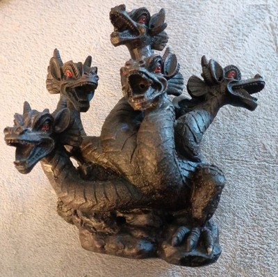 Vintage Hydra Incense Burner Five Headed Dragon Smoke Breathing D&D Knick Knack