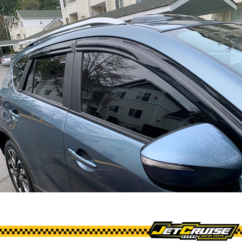Fits 13-16 Mazda CX5 Acrylic Mugen Style Window Visors Rain Sun