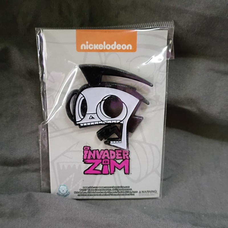 Zen Monkey Studios Invader Zim X-ray Dib Membrane Large Lapel Pin New Rare