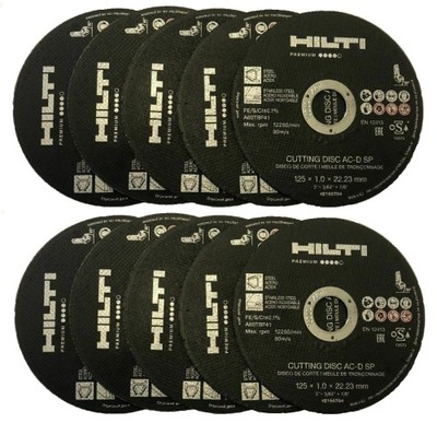 10 x HILTI Trennscheibe AC-D SP 125 INOX 1.0 mm Premium Flexscheibe Edelstahl