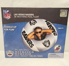 NFL Raiders Pool Float 36" Ring Tube Las Vegas BigMouth Inc NEW in Box