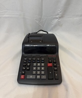 Casio DR-250TM Heavy Duty Printing Calculator Clock Calendar Tested Working