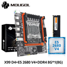 Kit X99 MOUGOL Xeon E5-2680 V4 8GB DDR4 ECC NVMe M.2 LGA2011-3 Gaming PC