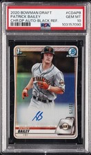 2020 BOWMAN DRAFT CHROME DRAFT PICKS AUTOS PATRICK BAILEY 23/75 PSA 10 AUTO