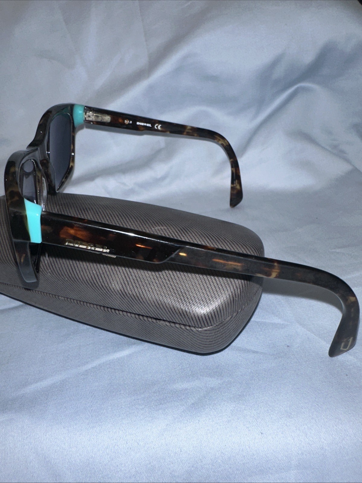 Diesel frames tortoise shell with turquoise accen… - image 2