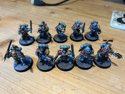 Warhammer 40k Space Wolves Grey Hunters gut bemalt Plastik First Born 5th 2008