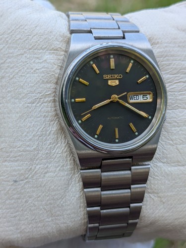 vintage Seiko 5 Automatic 7s26 -3130 Black Dial Men's watch Japan - Picture 3 of 14