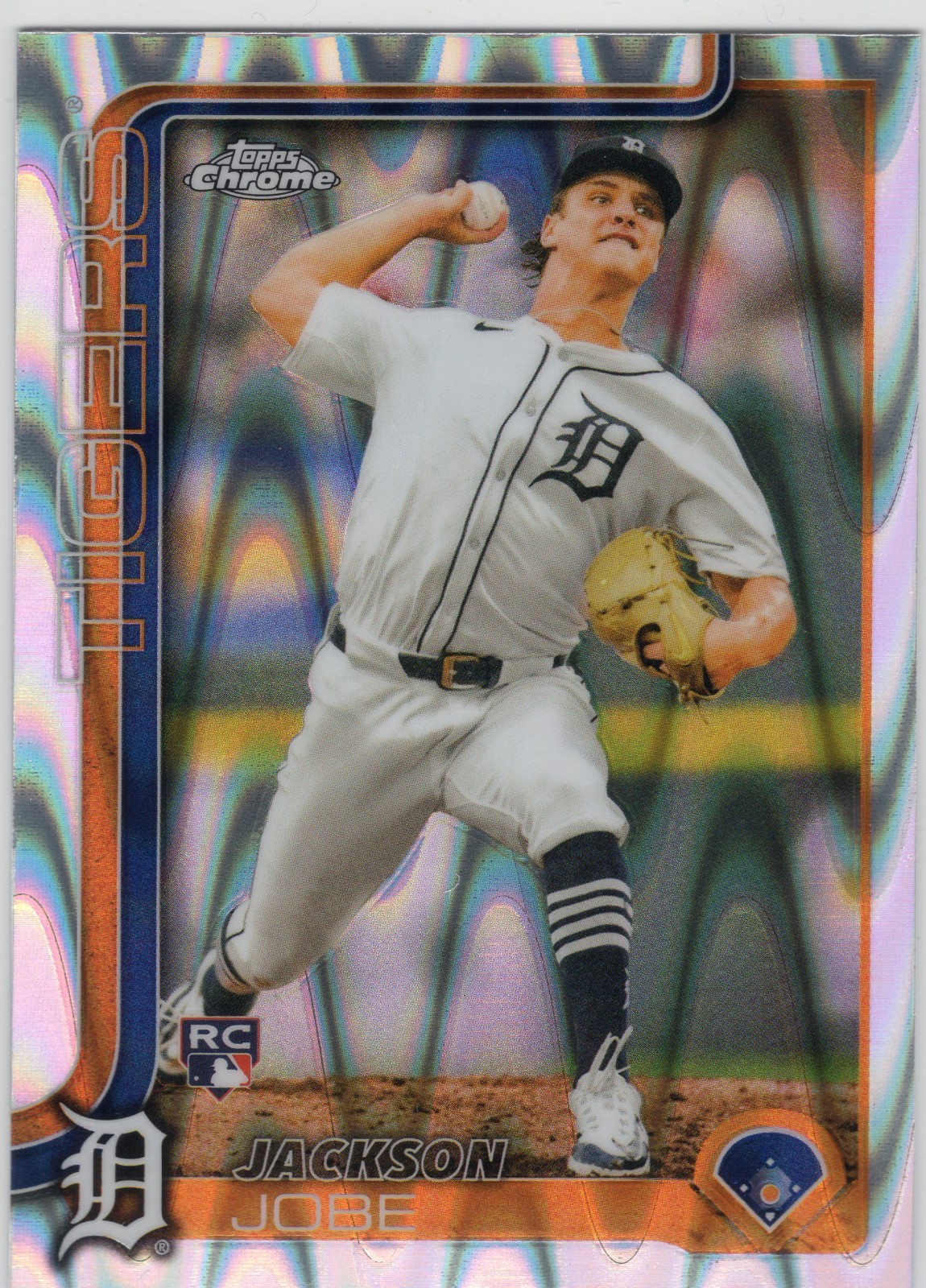 Jackson Jobe 2025 Topps Chrome RayWave Refractor Rookie RC Detroit Tigers #249