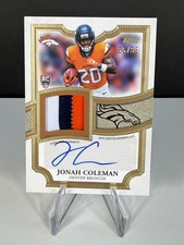 2026 Topps Jonah Coleman RC Auto Rookie Patch /99 ARP-JC Broncos 3 Color RPA
