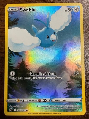 Swablu Holo Ultra Rare SWSH: Crown Zenith: Galarian Gallery GG27/GG70 NM