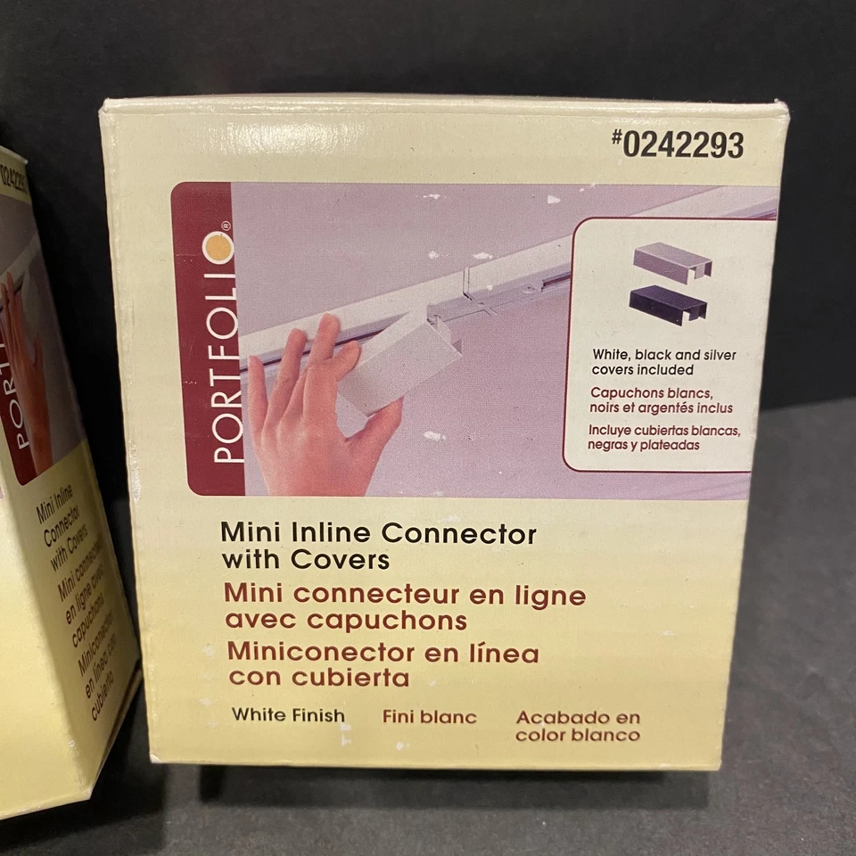 (3) Portafolio Mini conectores en línea con 3 cubiertas 0242293 NUEVO BLANCO/NEGRO/PLATEADO Foto 2 de 4