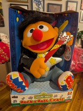 1998 Fisher Price Sesame Street Rock Roll Ernie In Box, Missing Sunglasses