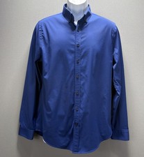 EXPRESS Mens Size Medium Performance Dress Shirt Slim Moisture Wicking Stretch