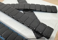 6kg Klebegewichte Auswuchtgewichte für Alufelgen 100 Riegel 12x 5g schwarz