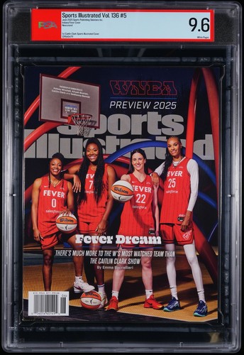 CAITLIN CLARK PSA 9.6 SPORTS ILLUSTRATED NEWSSTAND 1ST SI COVER 2025