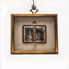 VTG Framed Book Wall Art Victorian Art Display Frame Sungott Art Studios 3D