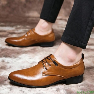 Men's Formal Elegant British Pointed Toe Business Oxfords Wedding Shoes Oversize