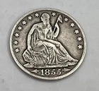 1855-O SEATED LIBERTY HALF DOLLAR NICE VG+ COIN!!!
