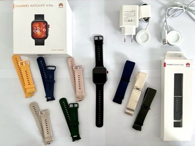 Huawei Watch Fit 4 Pro - Schwarz - Mega Bundle - WIE NEU - Smartwatch