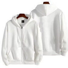 Men's Heavy Weight Regular Fleece Lined Zip Up Hoodie Sweater Jacket