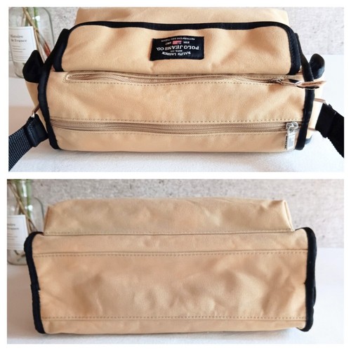 Ralph Lauren Polo Jeans Canvas Shoulder Bag Unisex Vintage Beige - Picture 6 of 8