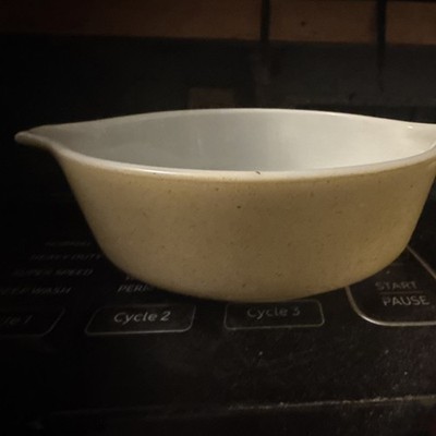 Pyrex 1pt 500ml Beige White Glass Mixing Bowl Round Original