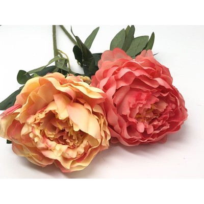 2X(Fiori Artificiali Finti Fiori di Peonia Polveroso Combinati per