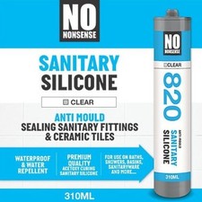 No Nonsense 820 Sanitary Silicone Clear 310ml