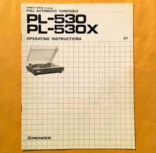Genuine Pioneer PL-530 and PL-530X Turntable ...