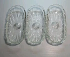 Anchor Hocking Banana Split Dish Soda Fountain Ice Cream Lot of 3 Vintage Clear