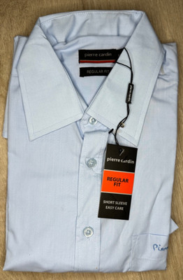 Herrenhemd Pierre Cardin Regular Fit L M S  mit Etikett Farbe Paint Blue Kurzarm
