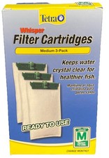 Tetra Whisper Medium Disposable Filter Cartridges Replacement 3 Pack, NEW NOS