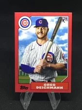 GREG DEICHMANN 2022 Archives ROOKIE RC Red SP PARALLEL #'D 74/75 - Chicago Cubs