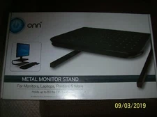 Onn Metal Monitor Stand - For Monitors, Laptops, Printers & More