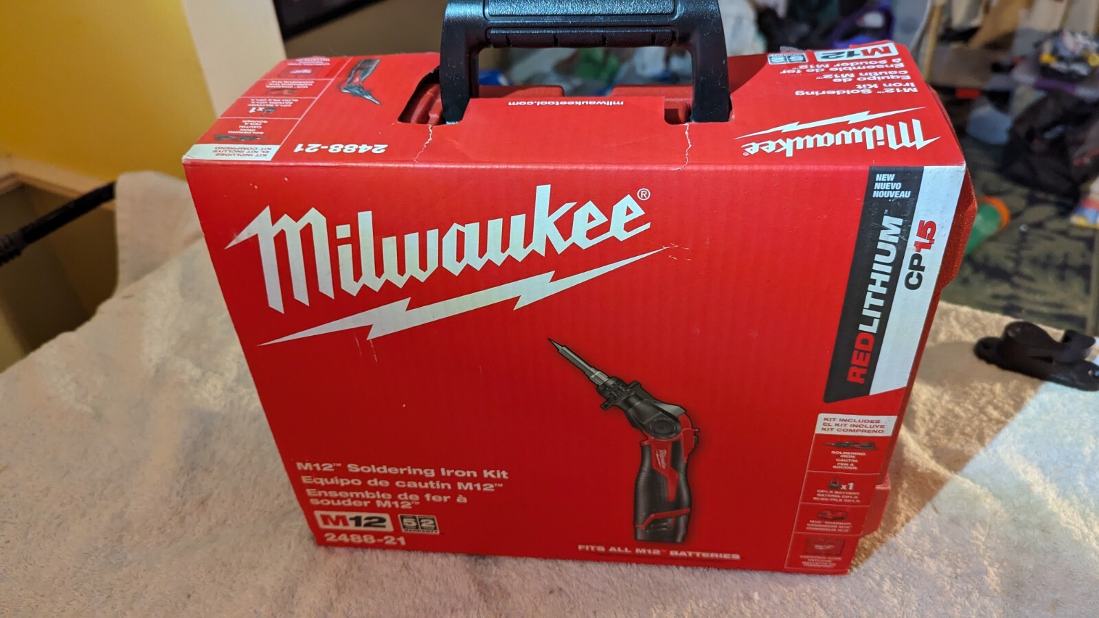 Milwaukee 248821 M12 Cordless Soldering Iron Kit Battery, Charger, Case Set 45242509980 eBay