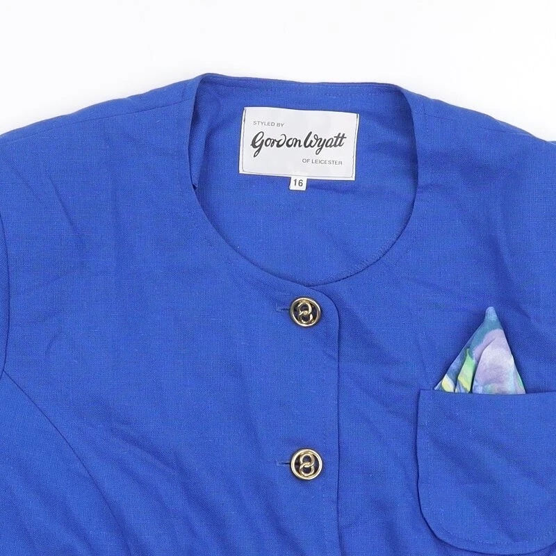 Gordon Wyatt Womens Blue Jacket Blazer Size 16 - Изображение 4 из 4