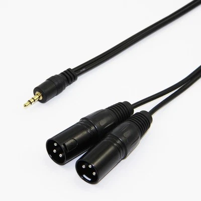 VINCIANN Cavo 1.5m adattatore jack 3.5mm stereo aux audio a 2x XLR cannon maschio P5UX