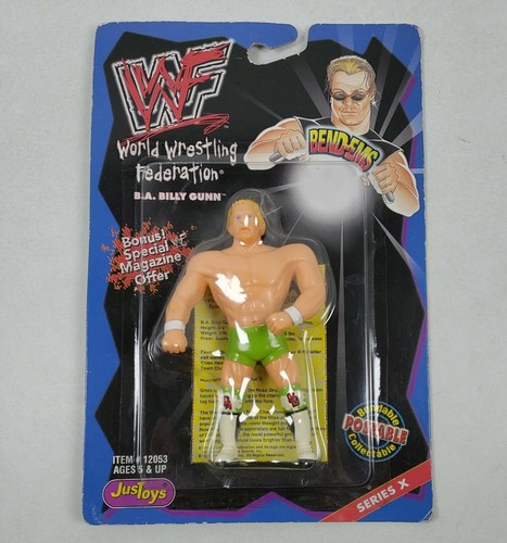 WWF Bend-Ems B.A. BILLY GUNN Bendable Action Figur...