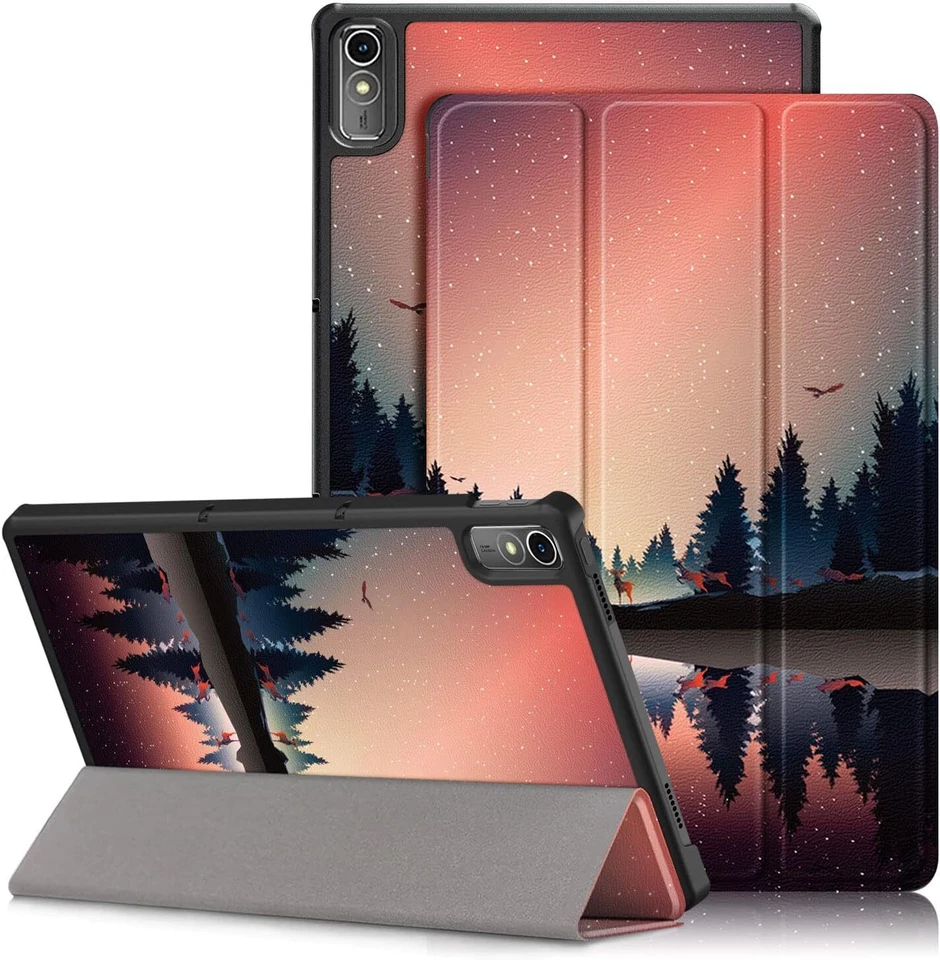 For Lenovo Tab M11 K11 M10 M9 M8 P12 P11 Nook 9" 11" Case Smart Shell Fold Cover - Image 2 of 4