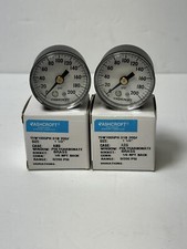 Lot of 2 New Ashcroft 15W1005PH 01B 200 Pressure Gauges, 0/200psi, 1/8" NPT