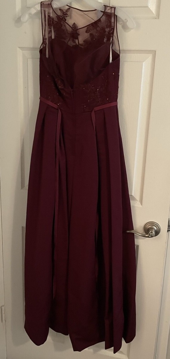 Oleg Cassini, Burgundy Bridesmaid Dress, Size 2 | eBay Oleg Cassini, Burgundy Bridesmaid Dress, Size 2 | eBay