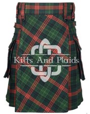 ROSS HUNTING Tartan Scottish Bias Apron Kilt Cross Apron Tartan Utility Kilt