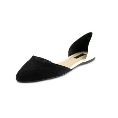 INC International Concepts Women Crescent Fabric Pointed Toe Slide Flat Size 8.5