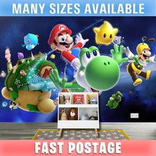 Super Mario Galaxy D1 Mural Room Wallpaper For Bedroom Kids Wall Peel or Paste