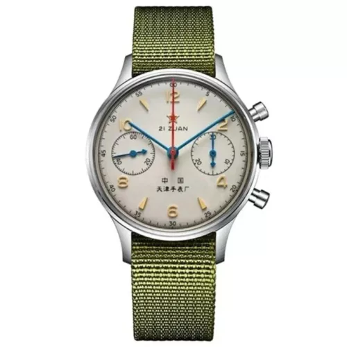 Men's Retro Watches 1963 Pilot Watch 42mm Waterproof Vintage Quartz Chronograph - Picture 8 of 15