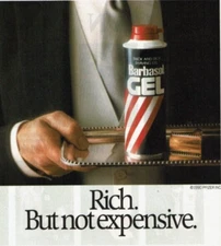 1990 Vintage Print Ad Rich But Not Expensive Barbasol Gel Shave Served Platter