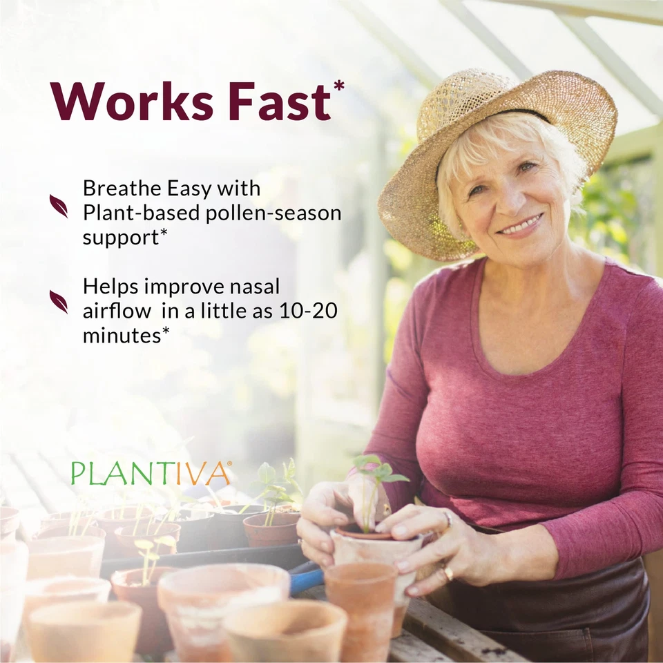 Suplemento herbal AllerDx Natural Polen Season Relief 60 unidades para alergias Foto 2 de 4
